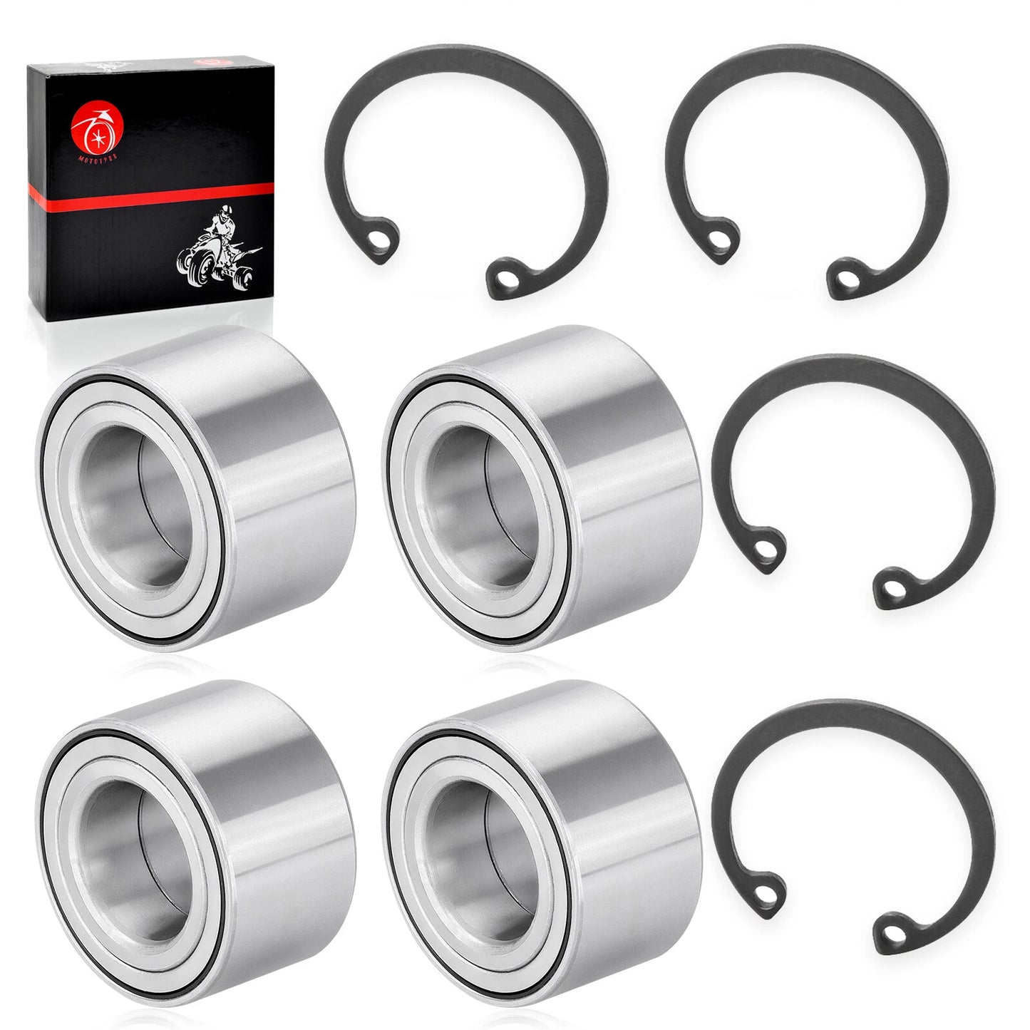 Front & Rear Wheel Bearing w/Circlip for Honda Pioneer 1000/1000-5 (2016-2022)