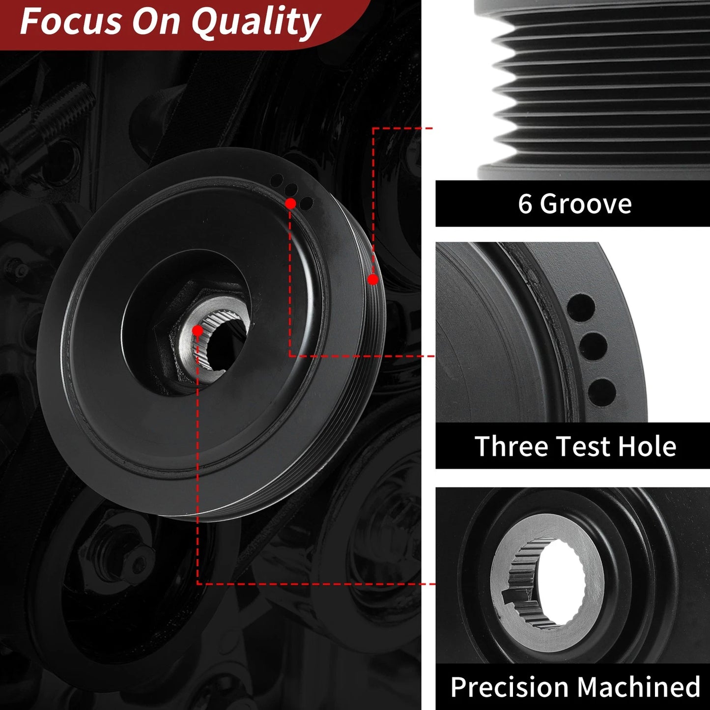 Harmonic Balancer Crankshaft Pulley for Acura MDX / Honda / Saturn