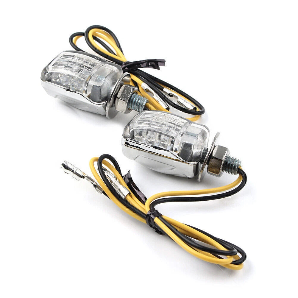 Chrome Universal LED Motorcycle Turn Signal Light