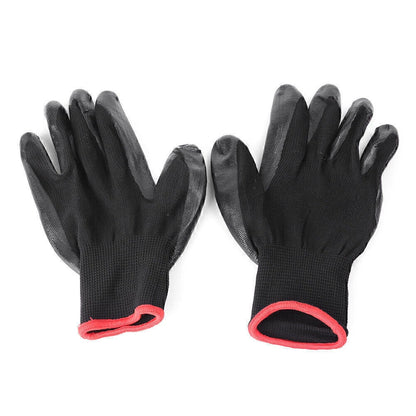 12 Pairs Nylon PU Safety Coating Working Gloves for Builders Grip Palm Protective