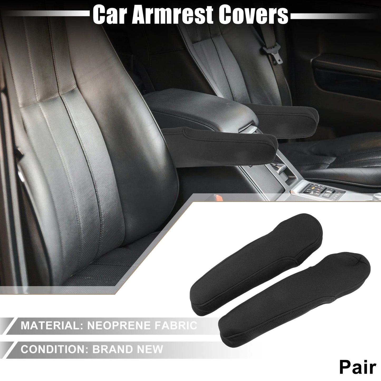 Car Armrest Covers  Fold Down for Honda Odyssey (2012-2017) Black