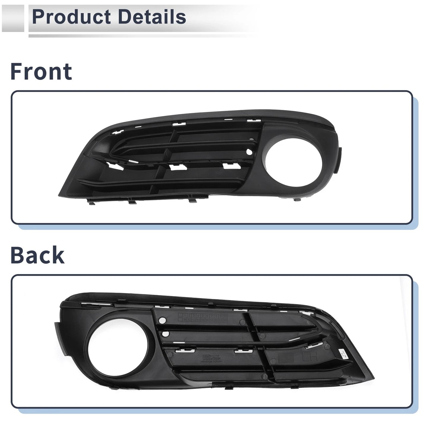 Front Right Fog Light Grill for BMW 5 Series (2014-2017)