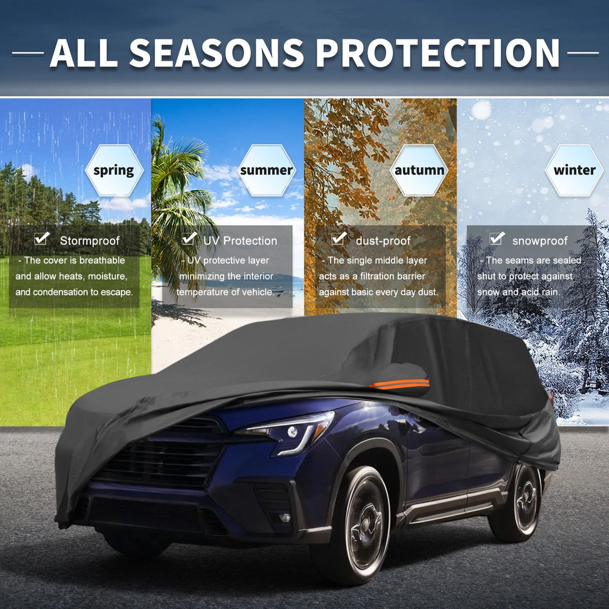 Waterproof 210D-PU Car Cover for Subaru Ascent (2019-2023)