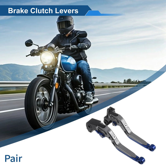 Brake Clutch Levers Adjustable for Kawasaki Z1000SX Titanium Blue