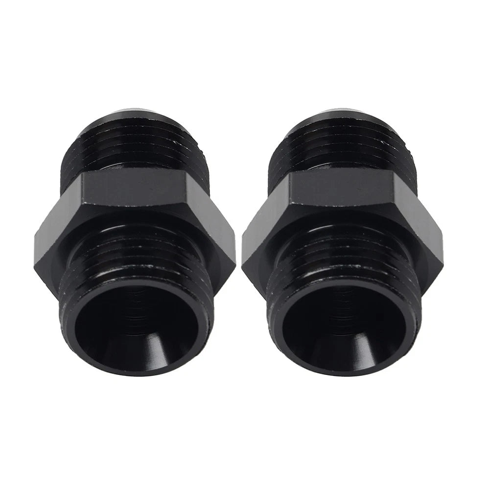 Black Aluminum AN8 Flare to 10AN ORB Male Fitting Adapters with O-Rings