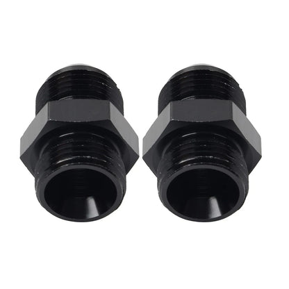 Black Aluminum AN8 Flare to 10AN ORB Male Fitting Adapters with O-Rings