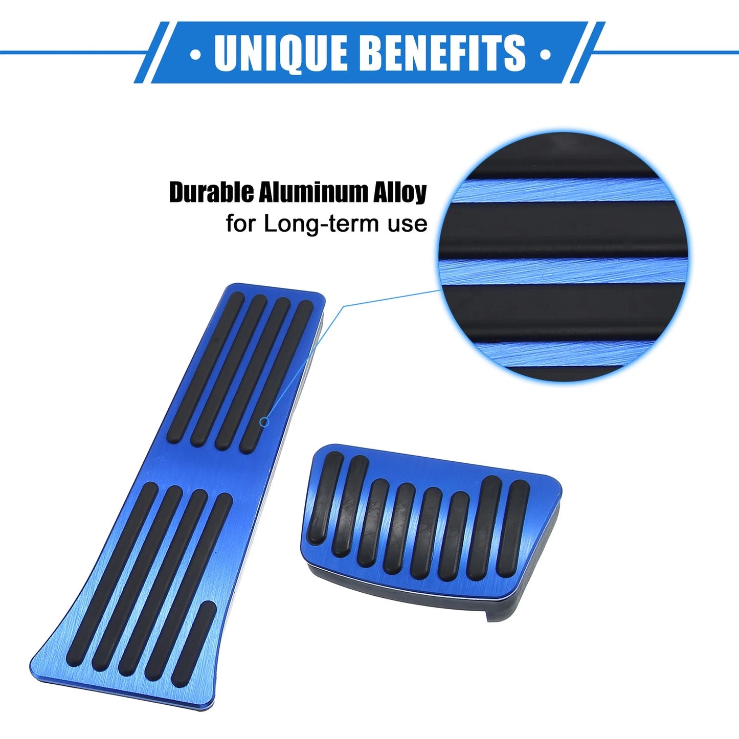 3 x Car Gas Accelerator Brake Foot Rest Pedal Covers for Kia Carnival (2020-2023)
