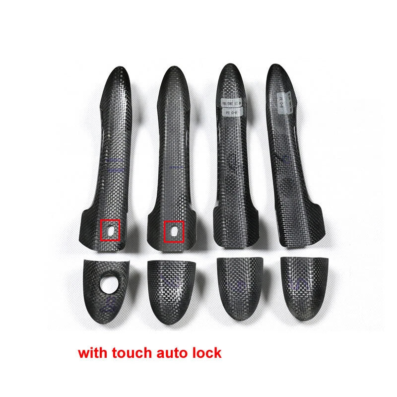 Real Carbon Fiber Handle Covers Touch Lock Fit For ALFA Romeo Giulia Stelvio