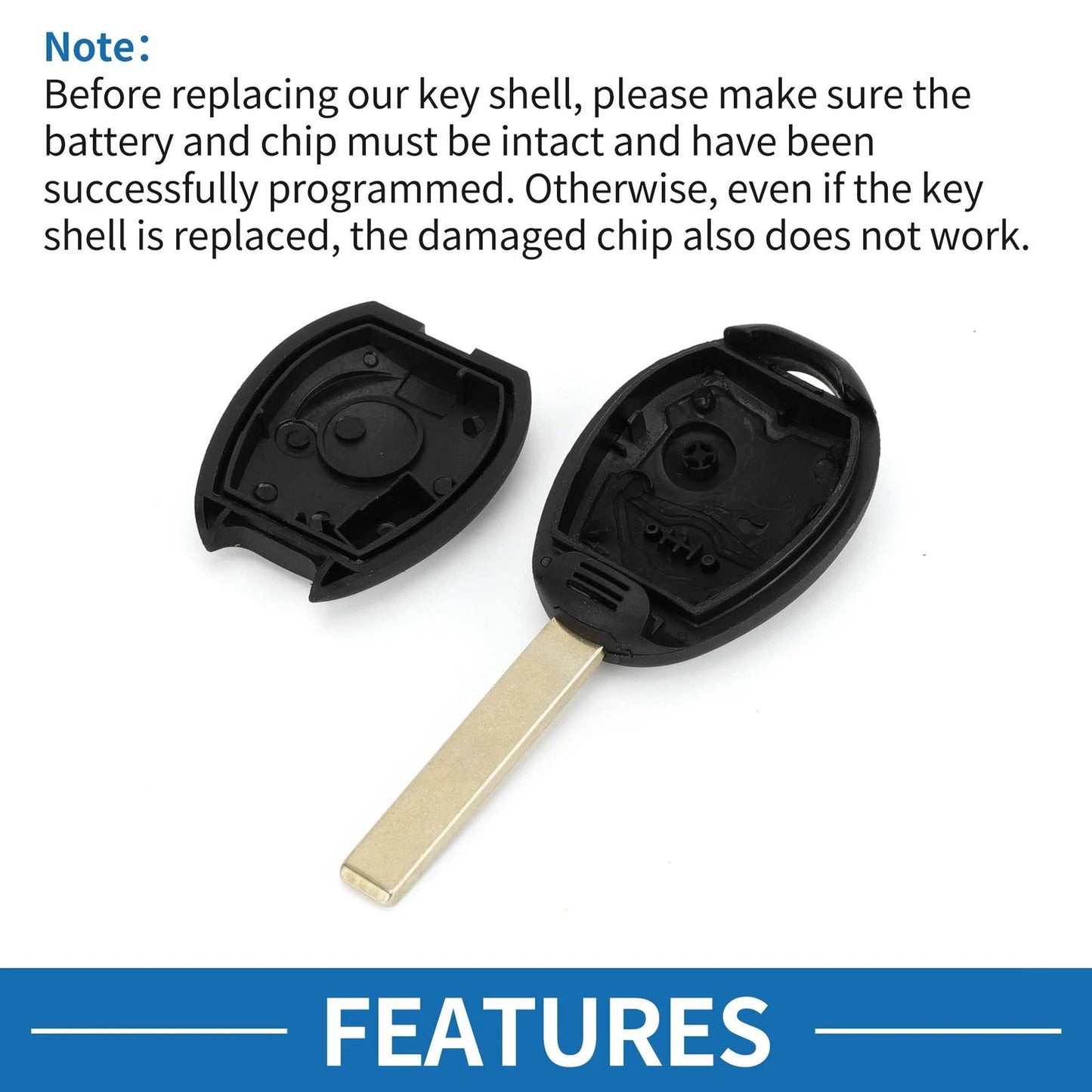 Keyless Entry Remote Fob Shell Case for BMW Mini Copper (2002-2005)