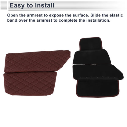 Car Center Console Cover for BMW 5 Series (2011-2017) - Red 1 x Storage Bag