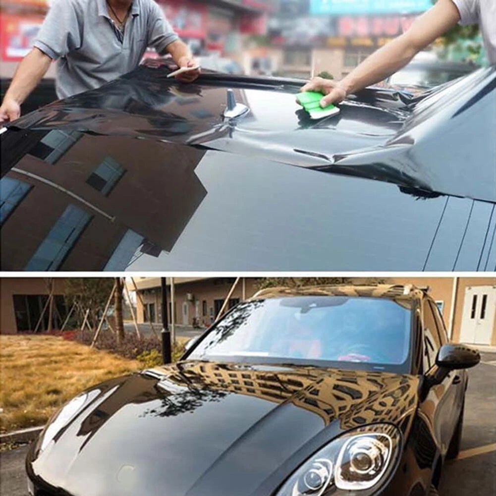Glossy Shinning Black Car Vinyl Film Wrap Sticker Decal Interior Car Paint Film