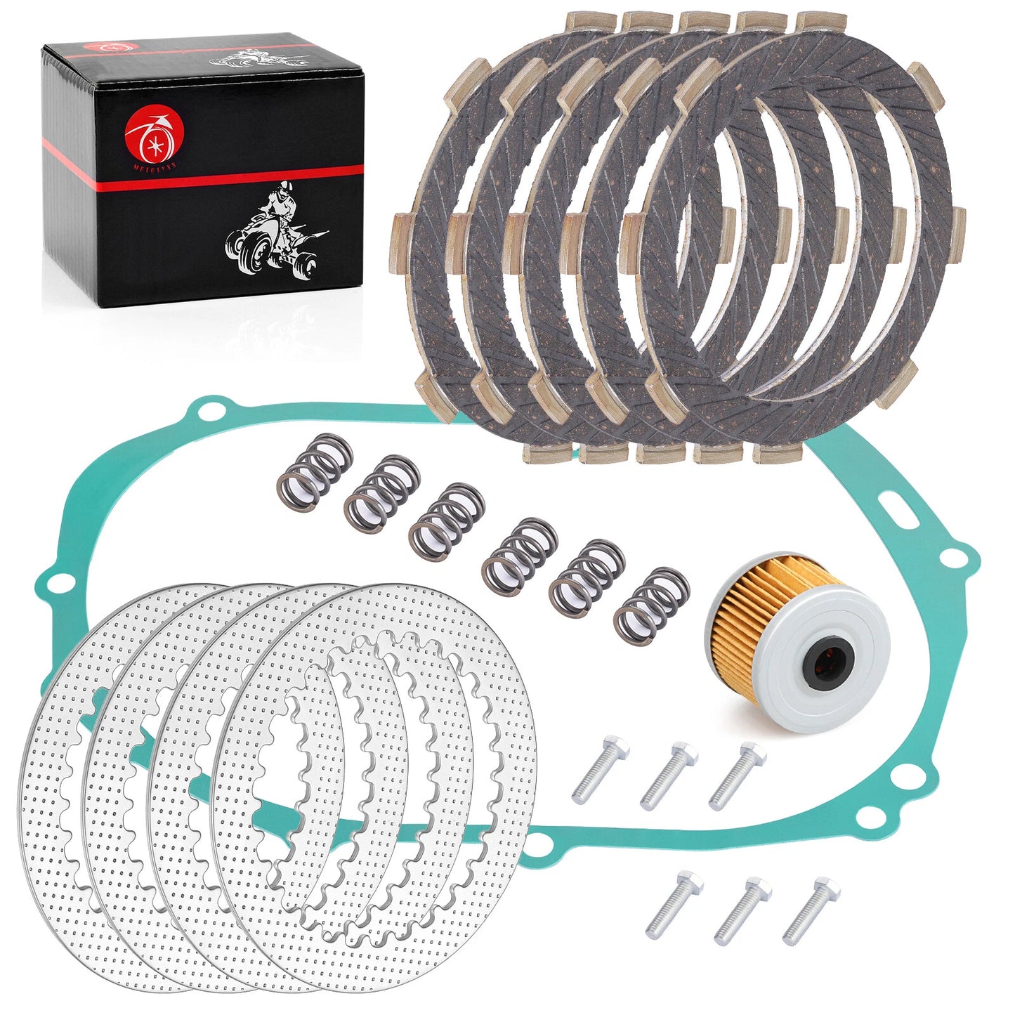 Heavy Duty Clutch Kit w/Gasket & Oil Filter for Kawasaki KLX110 (2002–2024)