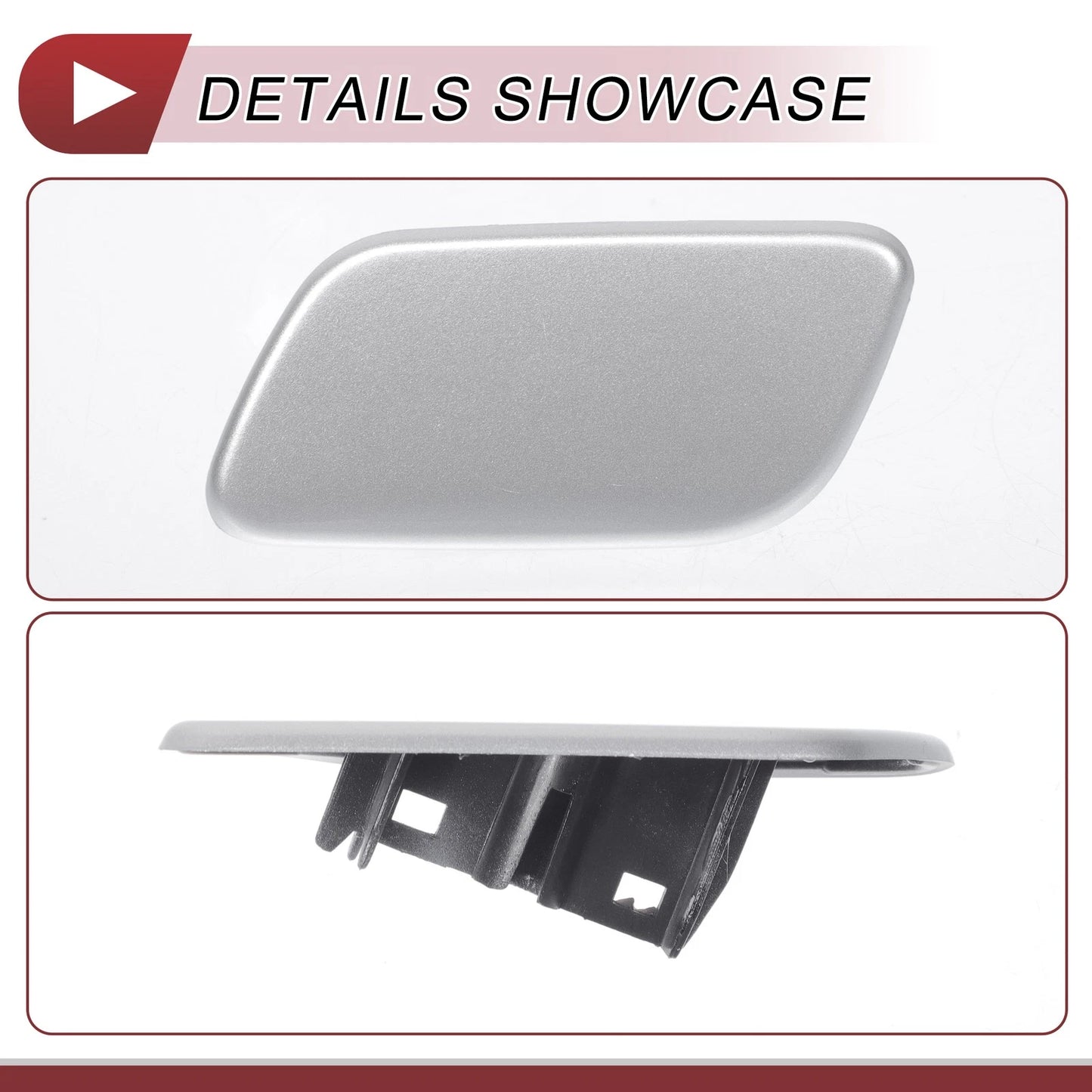 Front Left Washer Nozzle Cover for Subaru Forester 2013-2015 Silver Tone