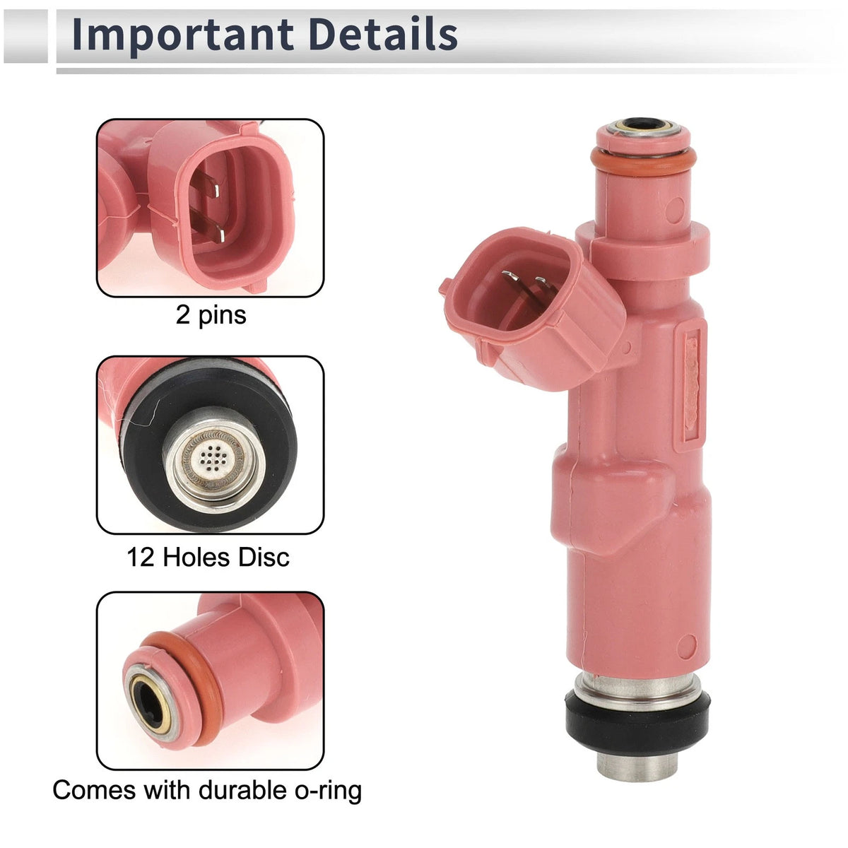 Fuel Injector 2.7 for Toyota 4Runner Base (1998-2000) 1 x Injector Pink