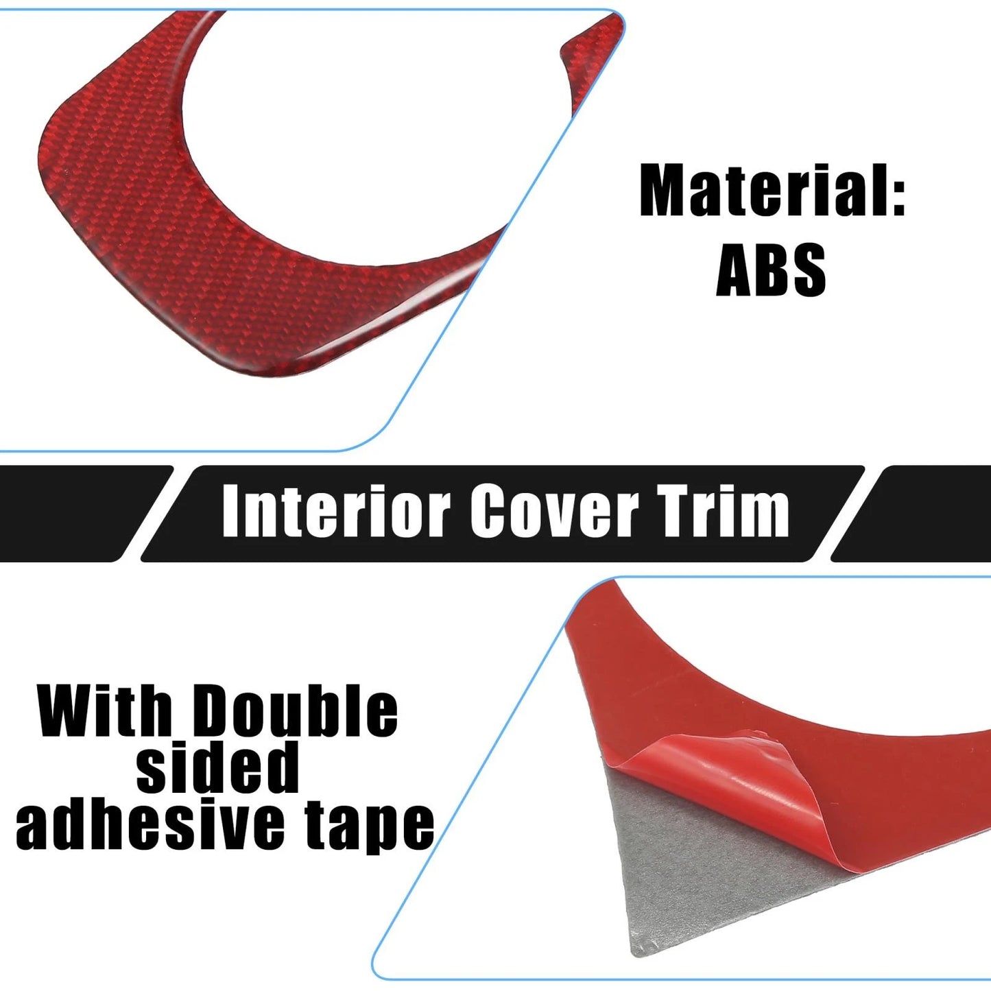 Red Carbon Fiber Cup Holder Cover Frame Trim for Chevrolet Camaro (2010 - 2015)