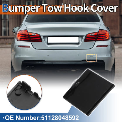 Rear Bumper Tow Hook Cover for BMW 5 Series (2011-2017) Black Sapphire