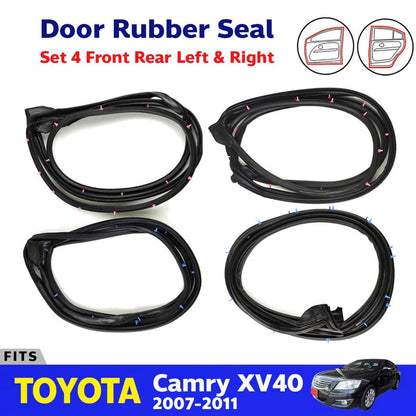 Door Rubber Seal Set 4 Fits Toyota Camry ACV40 ACV41 GSV40 4D Sedan 2007-11 D05