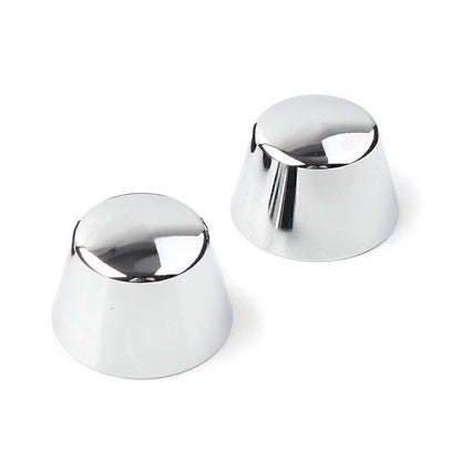Front Axle Nut Covers 2 x Satin Silver for Harley Sportster Softail Road King