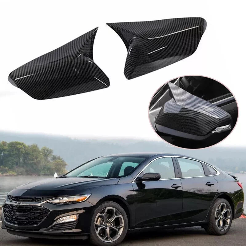 Carbon Fiber Rearview Side Mirror Cover Caps for Chevrolet Malibu (2016-2022) 2x