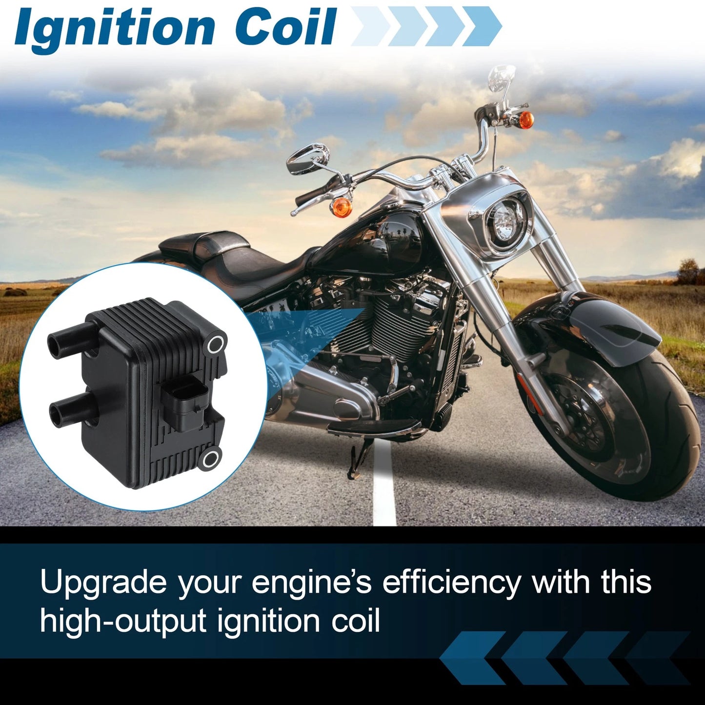 Ignition Coil for Harley Electra Glide FXD Dyna Super Glide 0.5 OHM