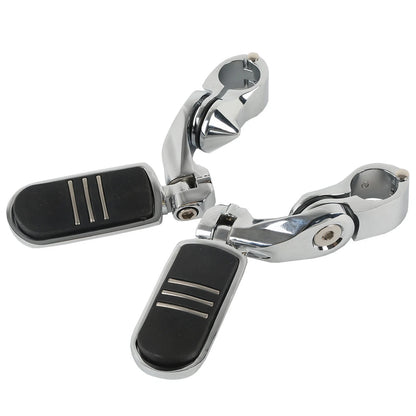 1 1/4" Short Angled Highway Engine Guard Footpegs for Harley Touring (2009-2023)