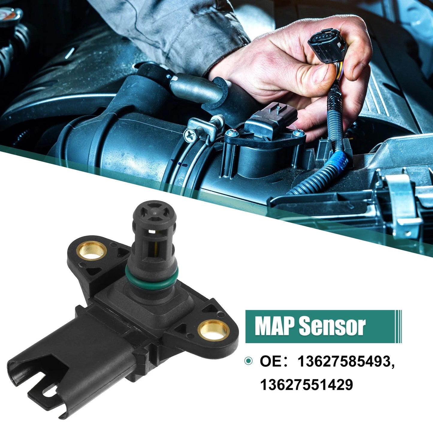 Intake Manifold Pressure MAP Sensor for BMW 135i 3.0L (2008-2013)