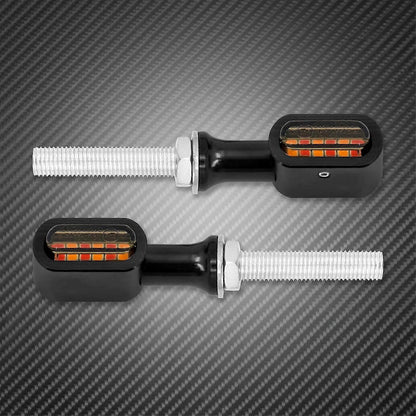 Rear Mini LED E Mark Turn Signal Lights for Harley Softail Touring Sportster
