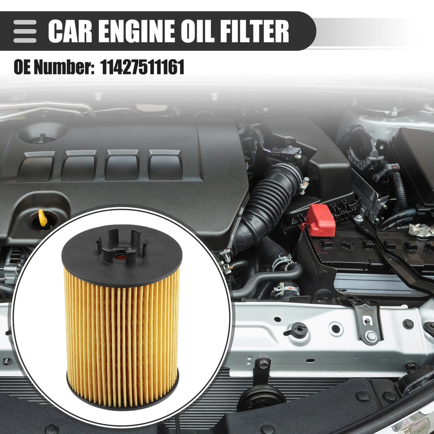 Engine Oil Filters Set for BMW 545i 645Ci 745i (2004-2006) with Gasket
