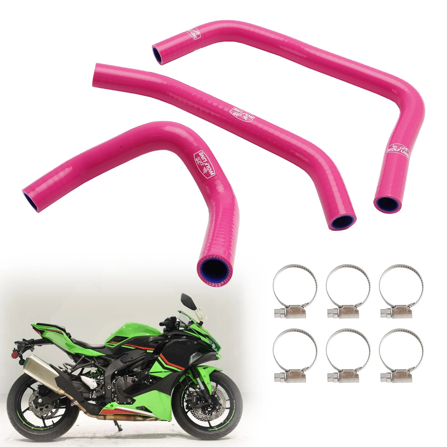 Silicone Coolant Hose Kit for Kawasaki ZX4R ZX-4RR (2023-2024)