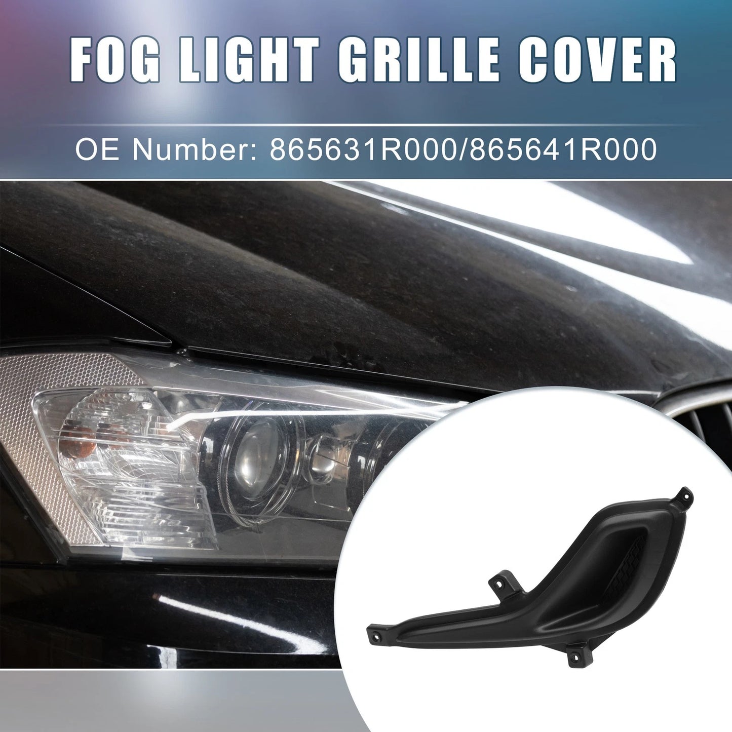 Front Left Right Side Fog Light Grille Cover Trim for Hyundai Accent (2010-2017)