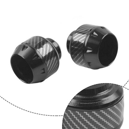 2 x Black Motorcycle Front Fork Frame Sliders for Make & Model