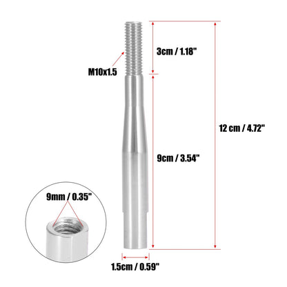Shift Knob Extender for Honda Civic Fit M10X1.5 Silver Tone
