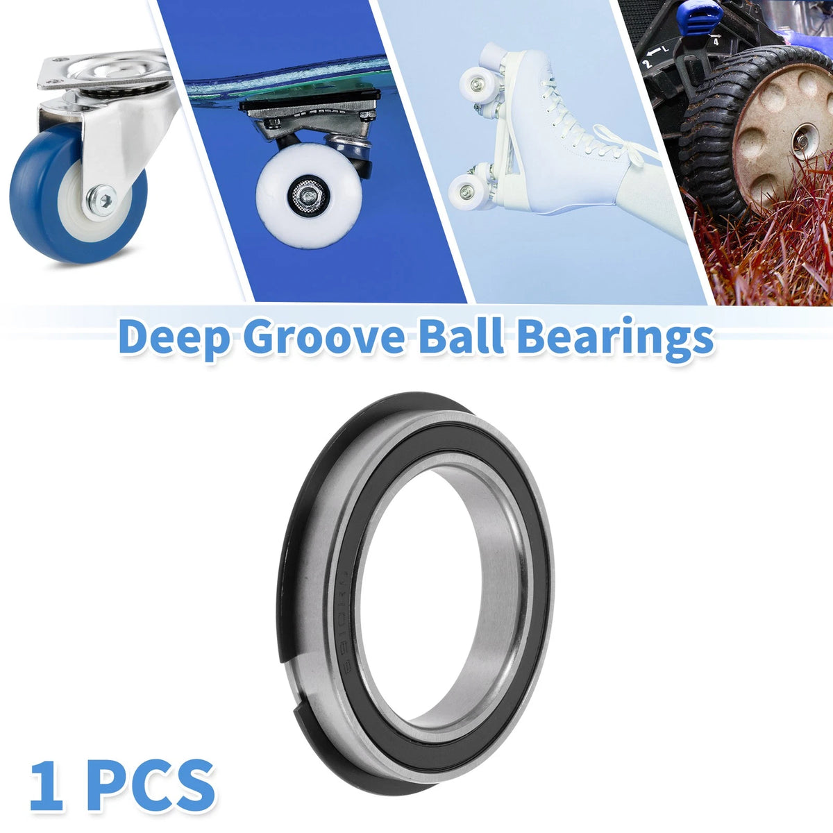50x72x12mm 1Pc Deep Groove Ball Bearings for Scooter Skateboard Wheel