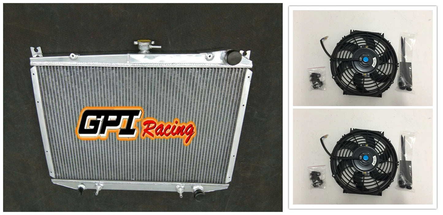 Alloy Radiator + Fan for 1986-1997 Nissan D21 Pathfinder Pickup (1986-1997)