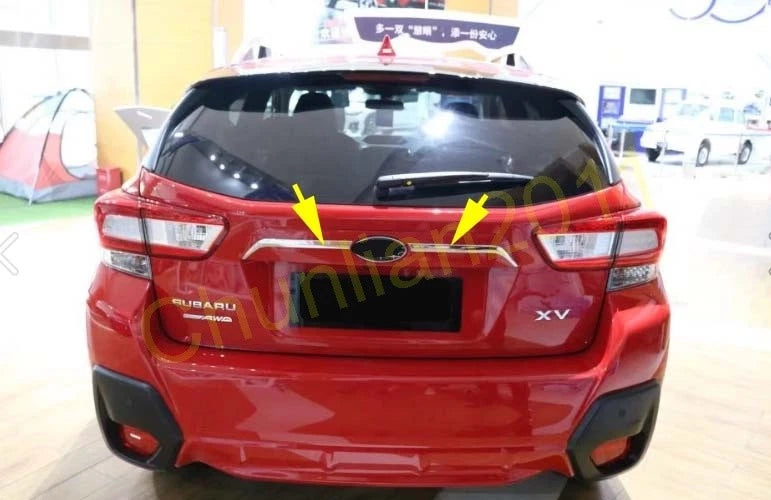 2 x Chrome ABS Rear Trunk Lid Cover Trim for Subaru XV (2018-2021)