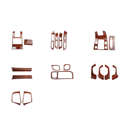 19PCS Wood Grain Interior Accessories Kit Cover Trim for Volvo S60 (2014–2018)