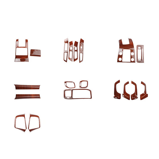 19PCS Wood Grain Interior Accessories Kit Cover Trim for Volvo S60 (2014–2018)