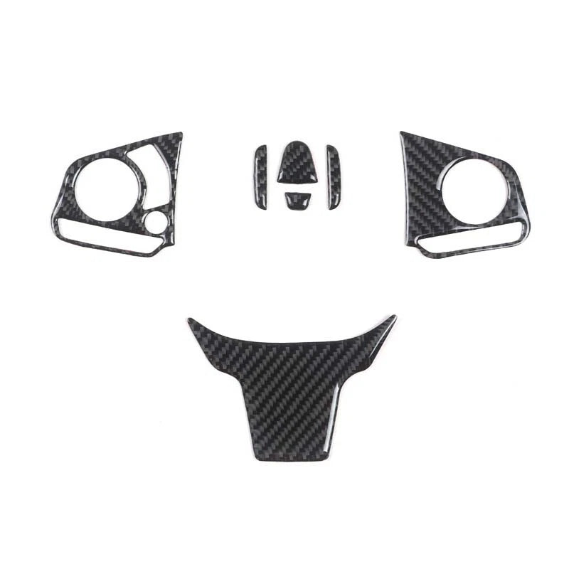 Carbon Fiber Steering Wheel Cover Panel Sticker Trim fit 2017-2018 Honda CRV