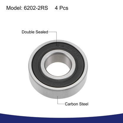 Deep Groove Ball Bearings Z2 Double Sealed Carbon Steel for Make Model
