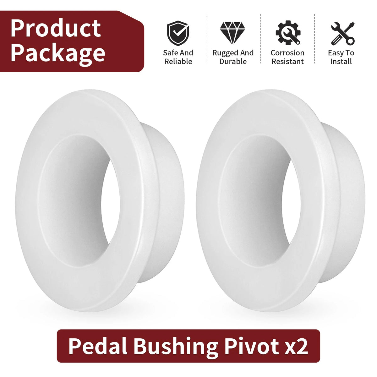 2 x Pedal Bushing Pivot for Polaris RZR PRO XP/XP 4/R/R 4/S/S 4 (2020–2023)
