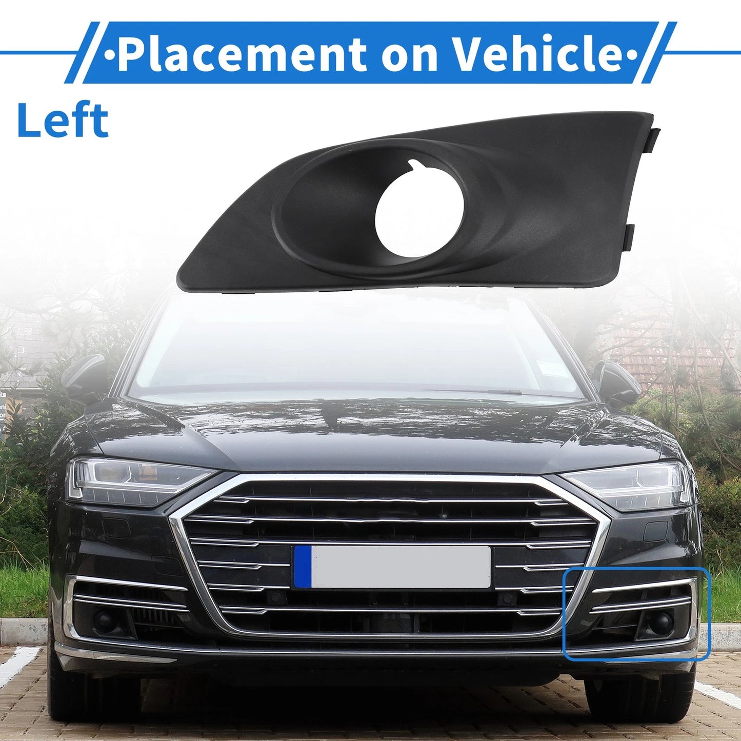 1 Pc Front Left Fog Light Grill for Chevrolet Aveo (2011 - 2014)
