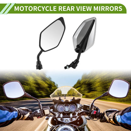 M10 / 1 Set / Rear View Mirrors Leaf Shape Silver Tone Iron Plastic for Make Model