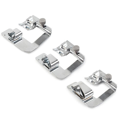 3 Pcs Rolled Hem Feet for Brother Singer Domestic Sewing Machines