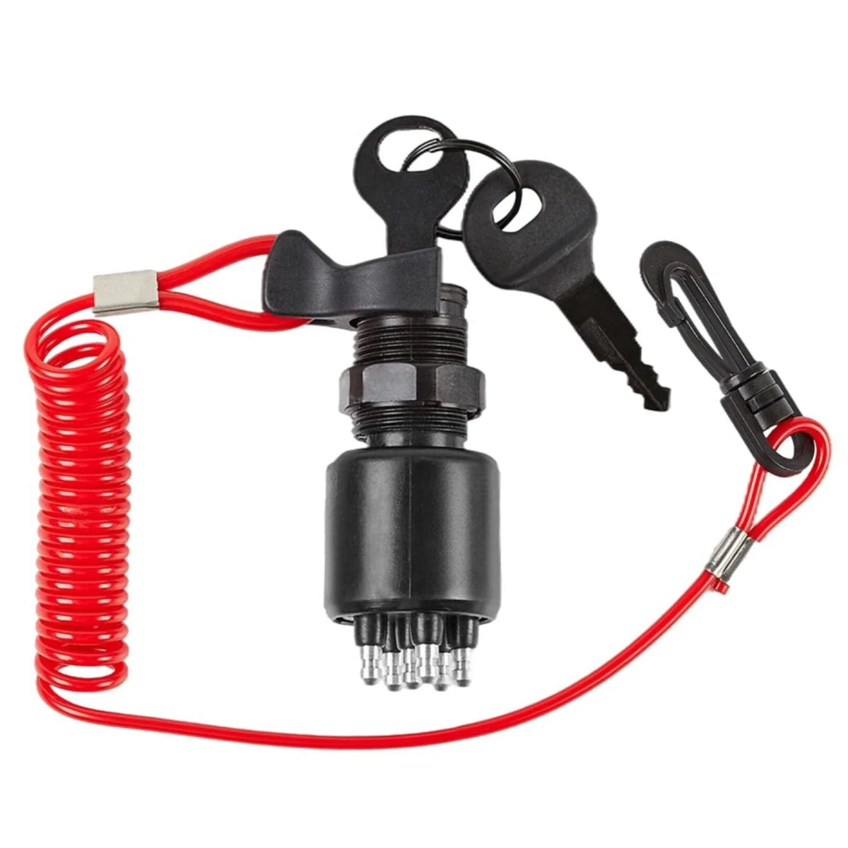 Evinrude Johnson OMC BRP E-TEC Outboard Ignition Switch with 2 Keys & Lanyard