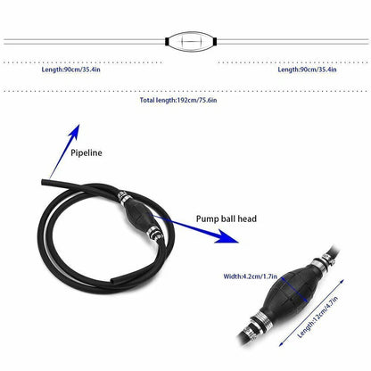 3/8" Fuel Gas Hose Line Assembly with Primer Bulb for Marine Outboard Boat RV