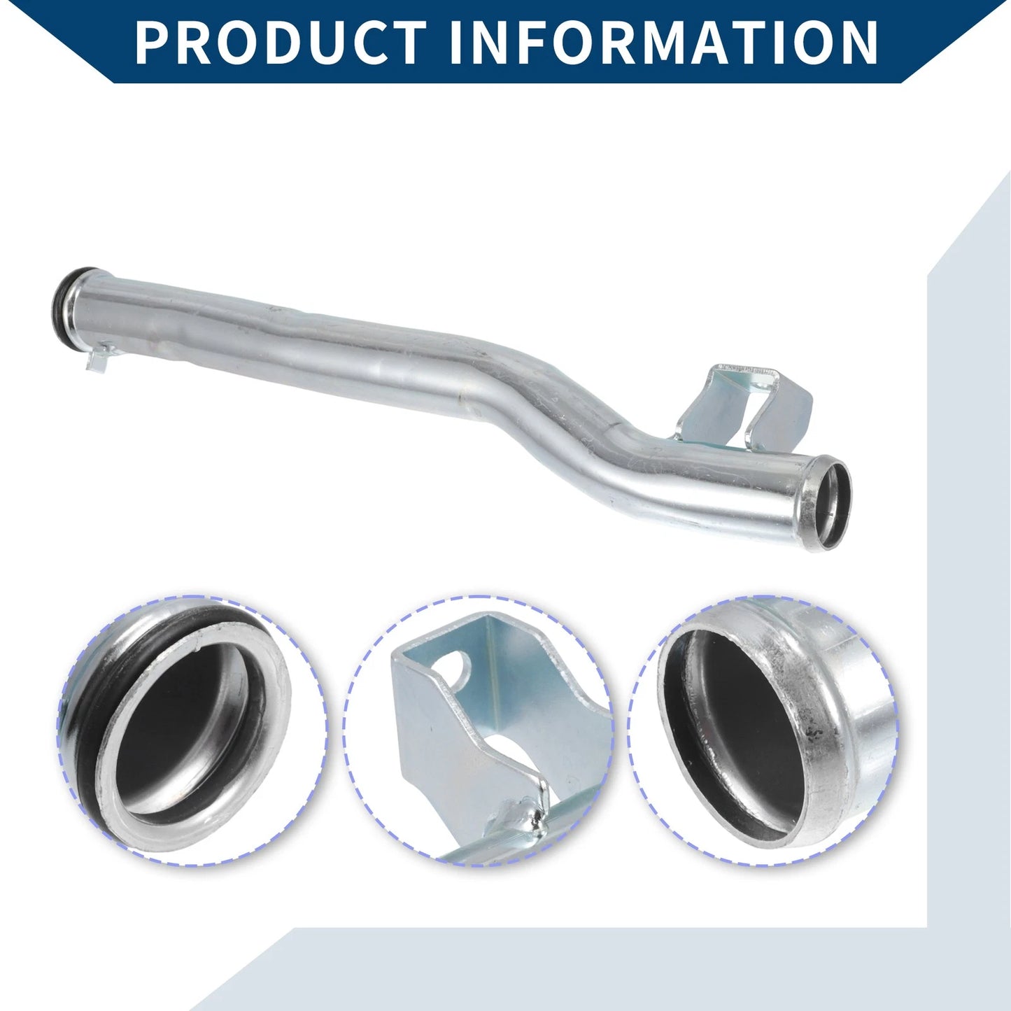 Radiator Hose for Kia Rio (2006-2011) Metal Silver Tone