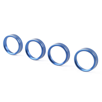 4x Air Conditioner Switch Knob Trim for Ford F150 XLT (2015-2020) Blue