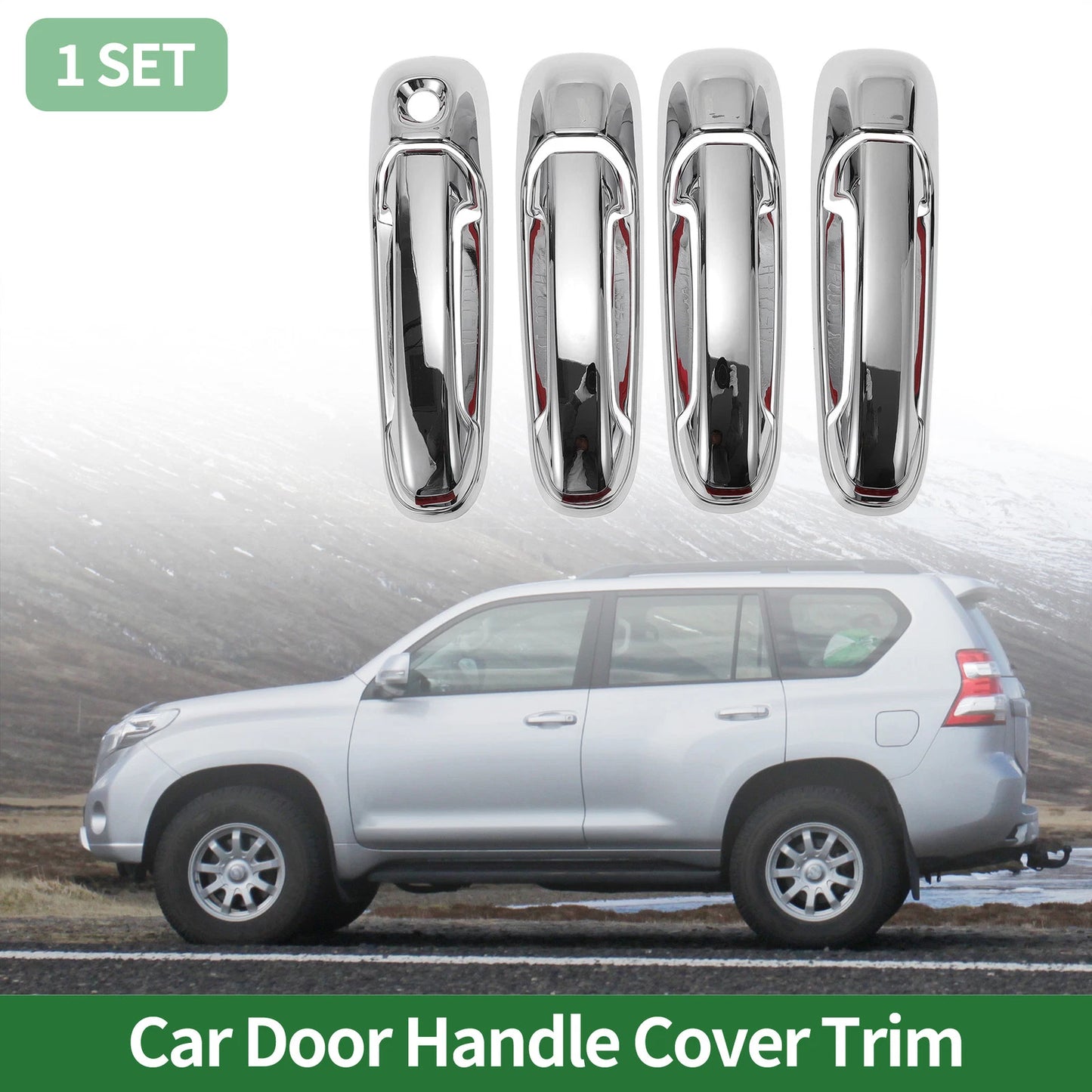 Door Handle Cover Trim for Dodge RAM 1500 (2002-2008) Silver Tone