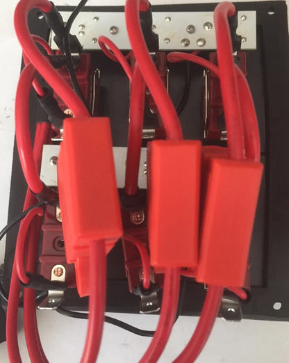 Boat Caravan Switch Panel 12V LED 6 Gang Dark Grey Waterproof Red Lights