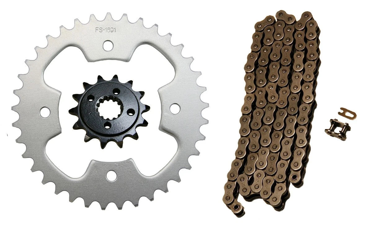 Natural 520x92 Drive Chain 14/38 Sprockets for Polaris Predator 500(2005–2007)